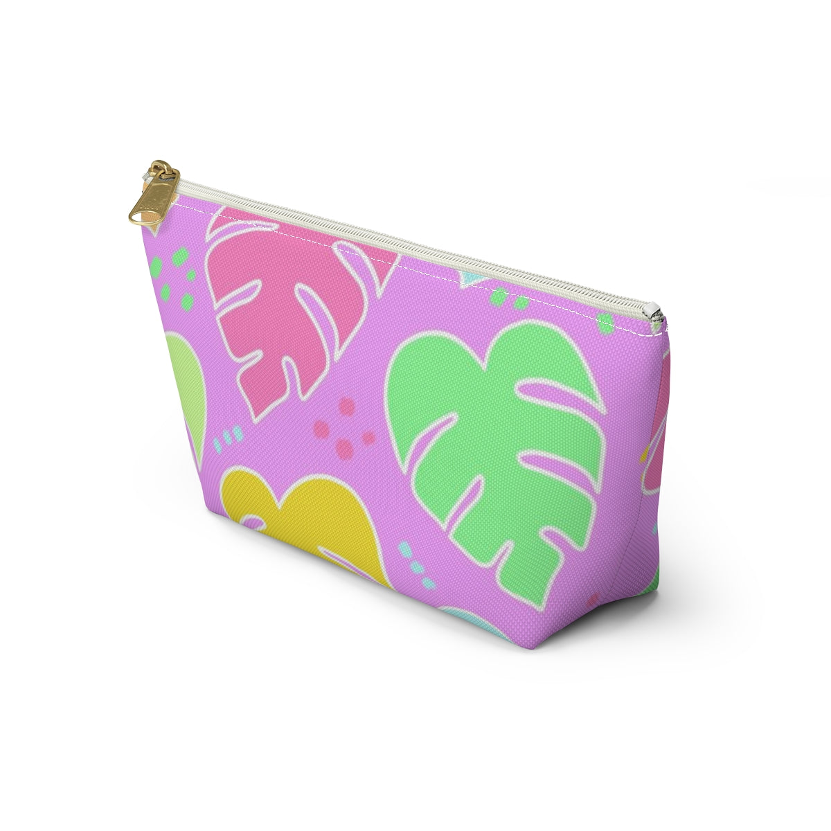 Monstera Confetti Pouch - Pink