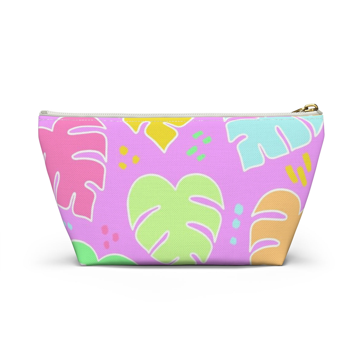 Monstera Confetti Pouch - Pink