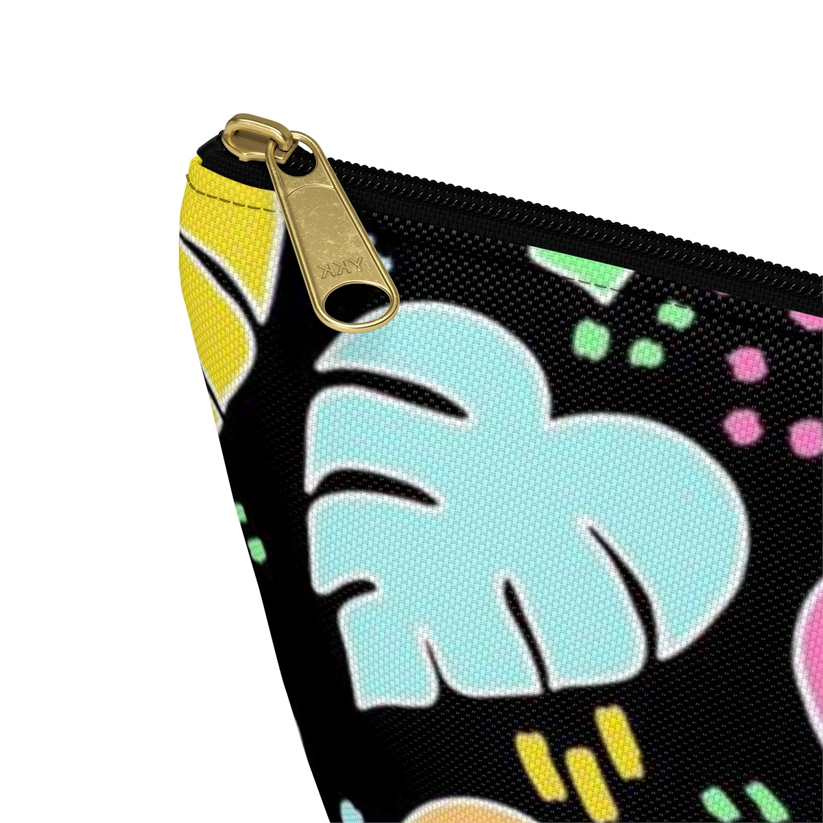 Monstera Confetti Pouch - Black