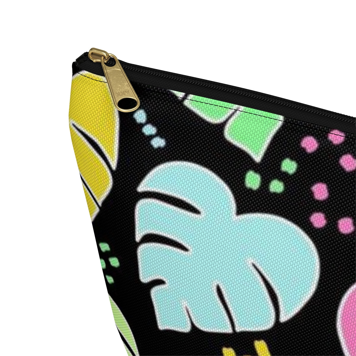 Monstera Confetti Pouch - Black