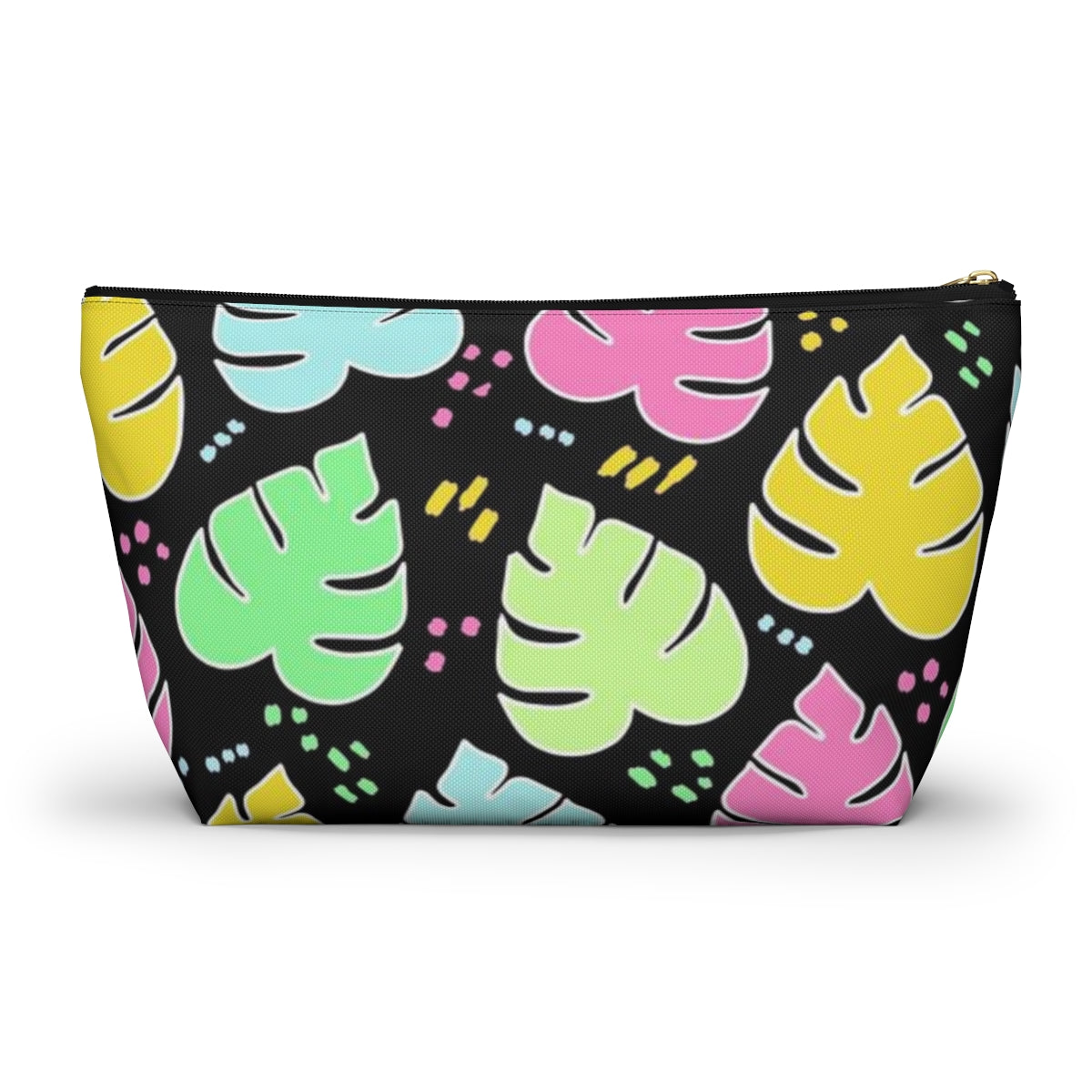 Monstera Confetti Pouch - Black