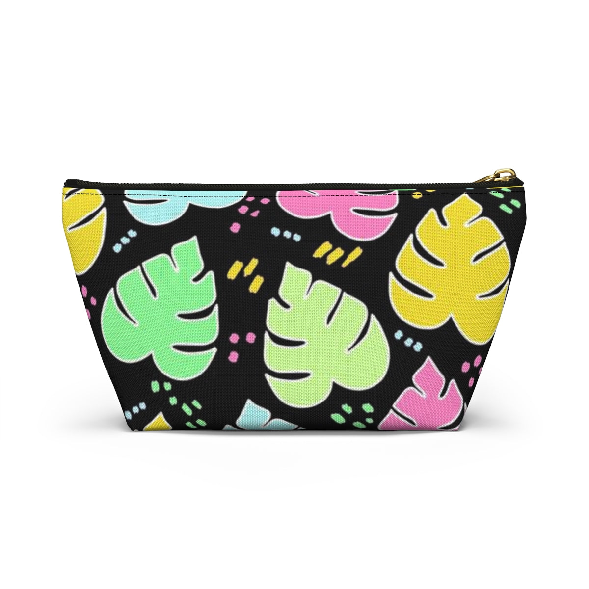 Monstera Confetti Pouch - Black