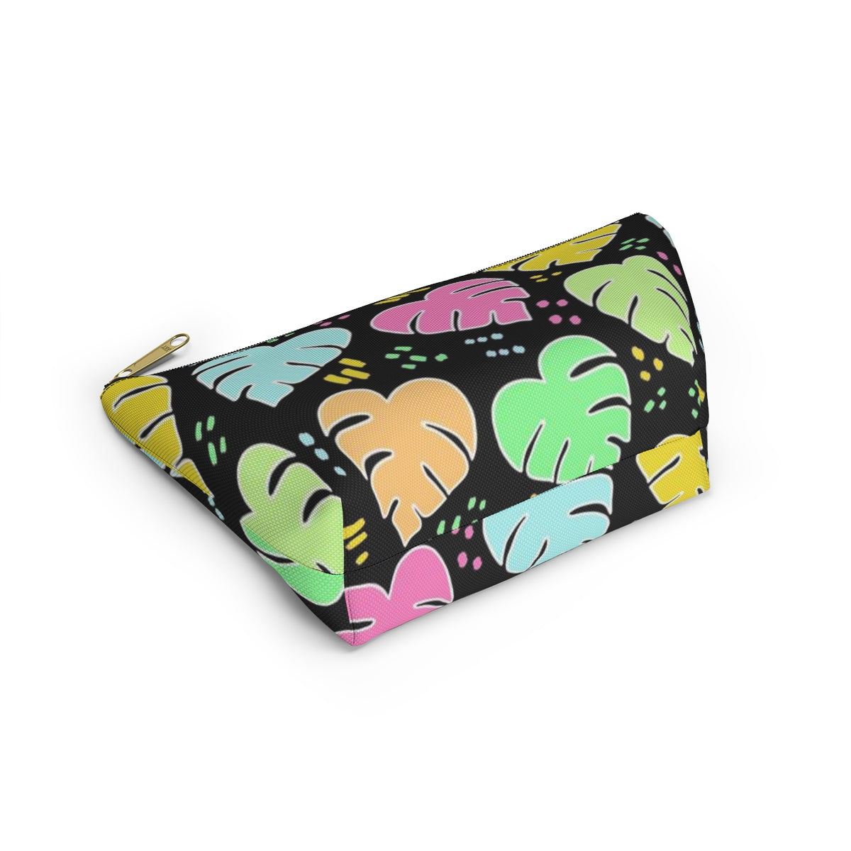 Monstera Confetti Pouch - Black