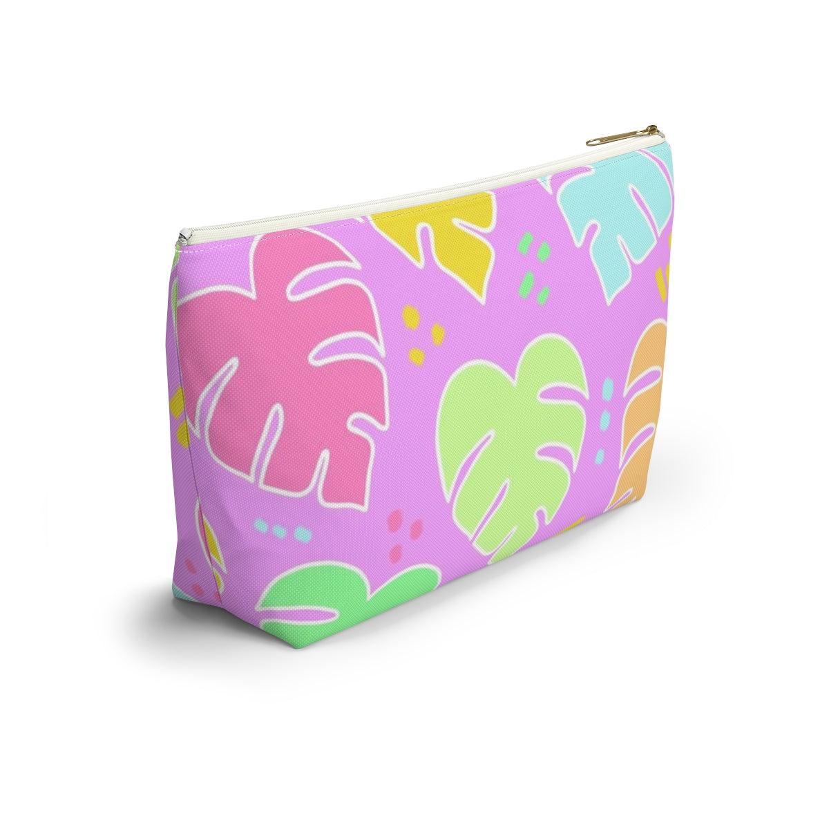 Monstera Confetti Pouch - Pink