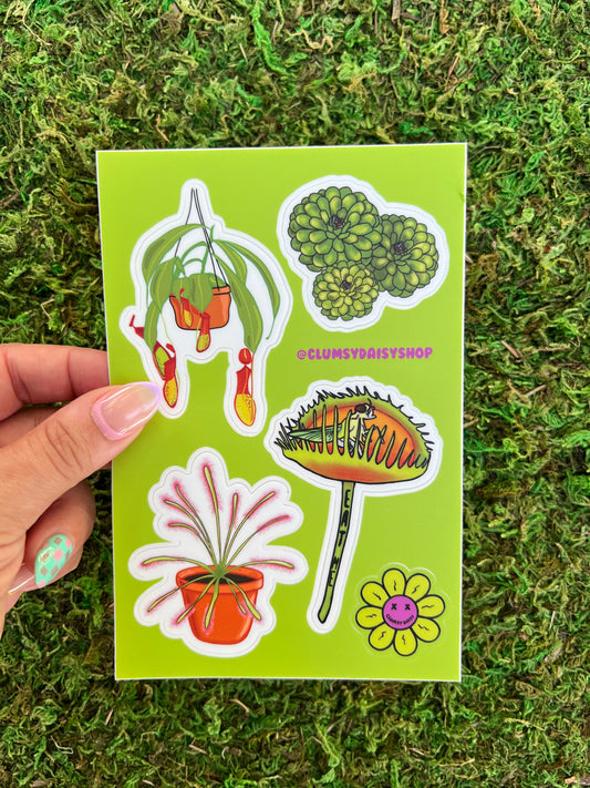 Carnivorous Plant Sticker Sheet