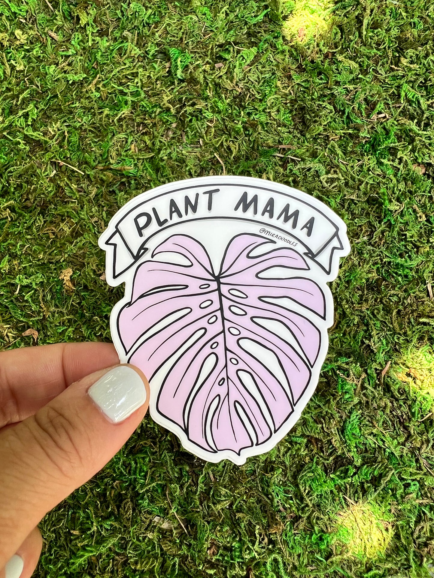 Plant Mama - Pink Monstera Sticker