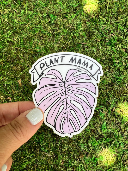 Plant Mama - Pink Monstera Sticker